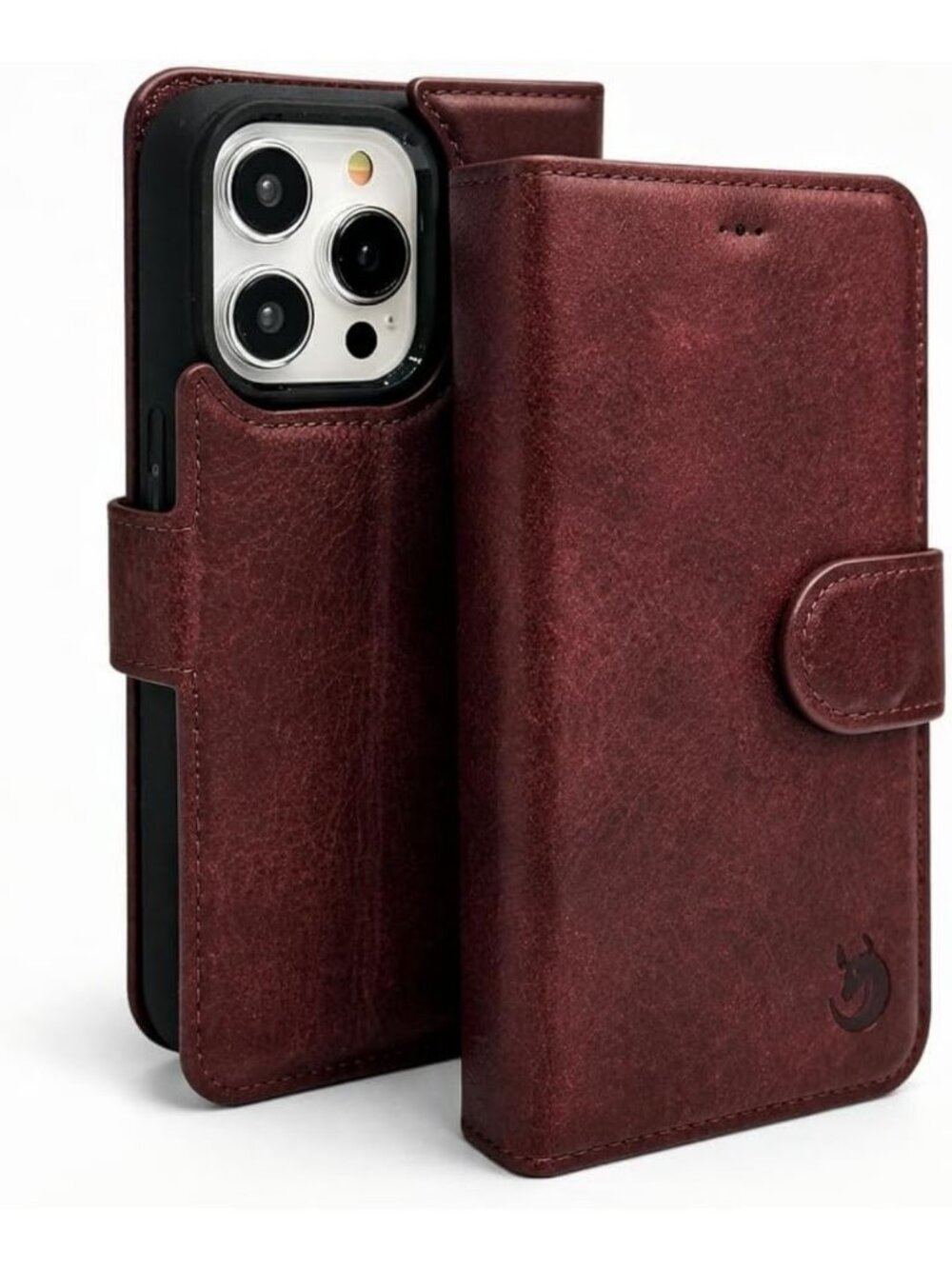 Elegant Leather Wallet Phone Case for iPhone 15 Pro Max - RFID Blocking